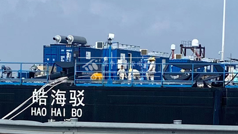 威海400kw集装箱式船用发电机组今日成功交付